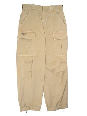 Prada Canvas Cargo Pants in Beige